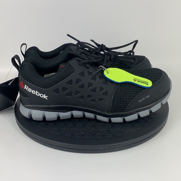 Reebok Sublite Cushion Alloy Toe Work Shoes Black/Gray RB4041 Men's Size 6.5 - Picture 4 of 15